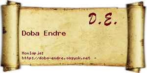 Doba Endre névjegykártya