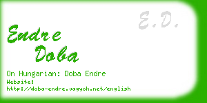 endre doba business card